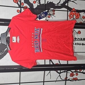 Boston Red Sox MLB Baseball V Neck Short Sleeve Shirt Size‎ Medium NWT